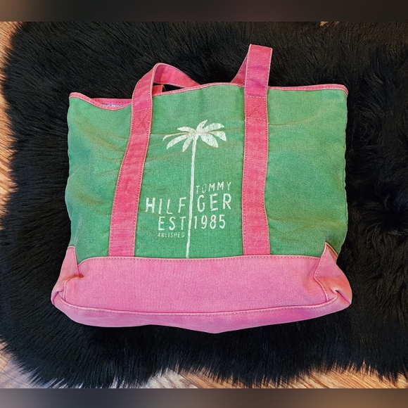 Tommy Hilfiger EST 1985 Palm Tree Tote - Picture 4 of 12
